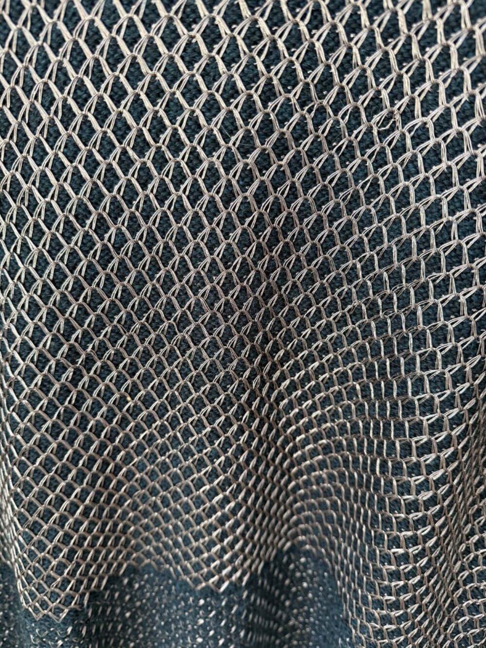 MAJE Navy Blue & Silver Metallic Knit Pullover Crewneck Sweater - Size 3 / L - Picture 4 of 4